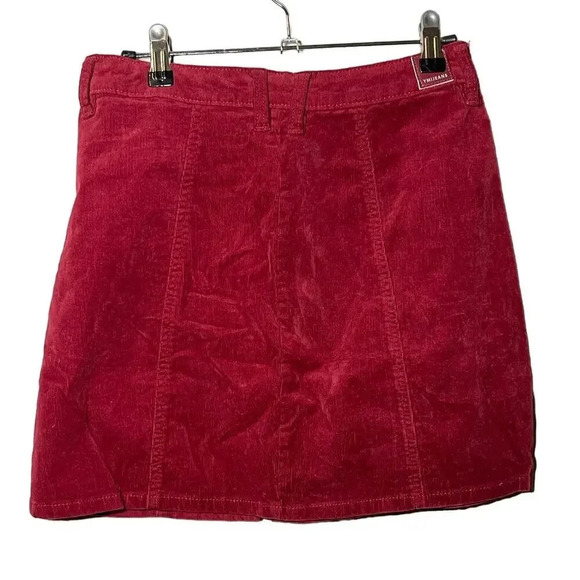 YMI Jeans Red Corduroy Mini Skirt Women's Size 7/28 - Picture 2 of 5